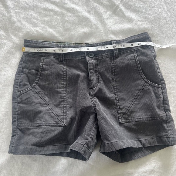 Prana Breathe Women’s Grey Corduroy Shorts Midrise Organic Cotton - Picture 9 of 9